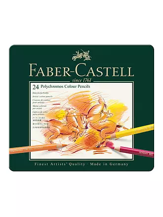 FABER-CASTELL | Polychromos Farbstifte 24er Metalletui | 